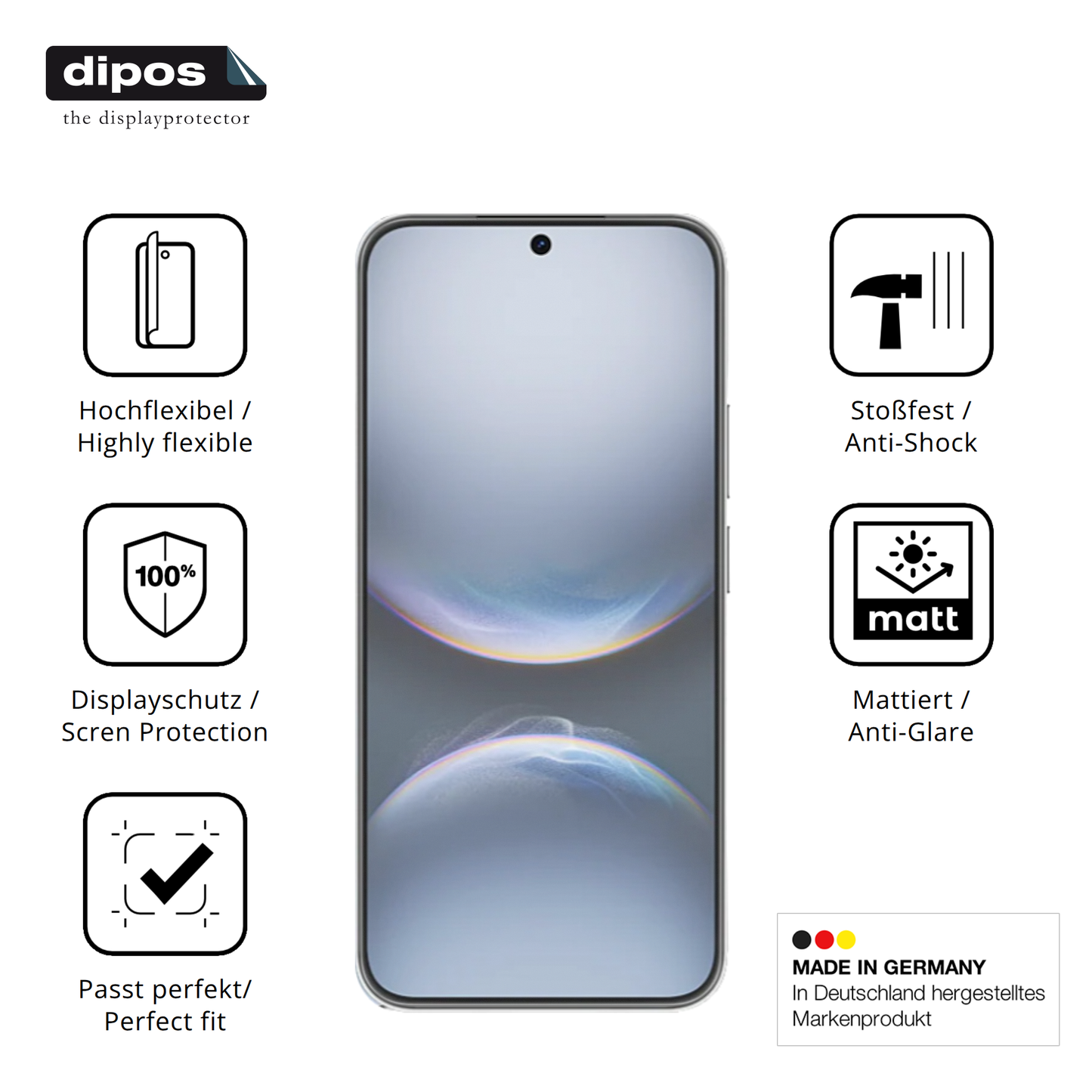 Displayschutz hergestellt in Deutschland, höchste Qualität made in Germany