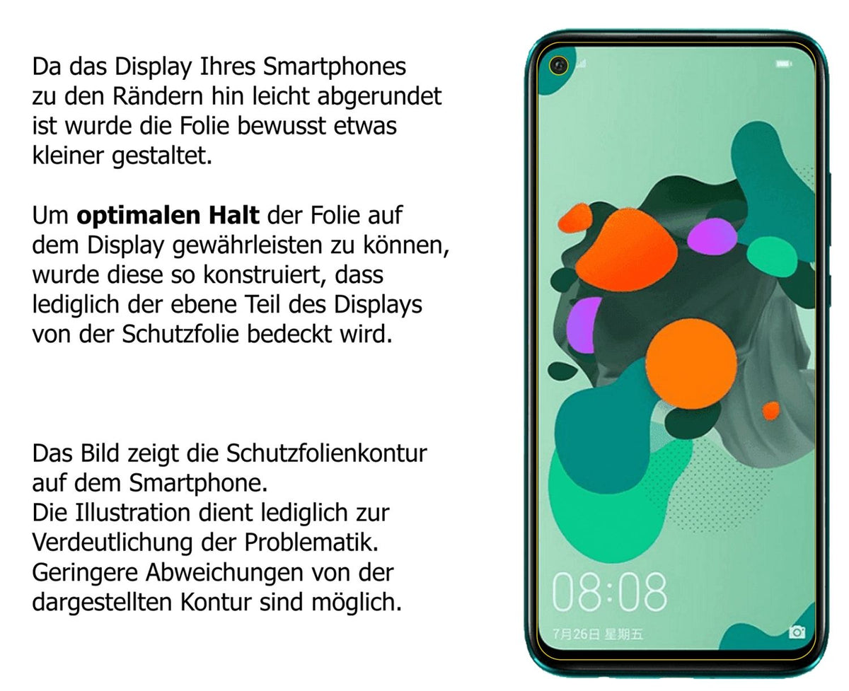 5x Schutzfolie klar für Huawei nova 5i Pro Display-Schutzfolie