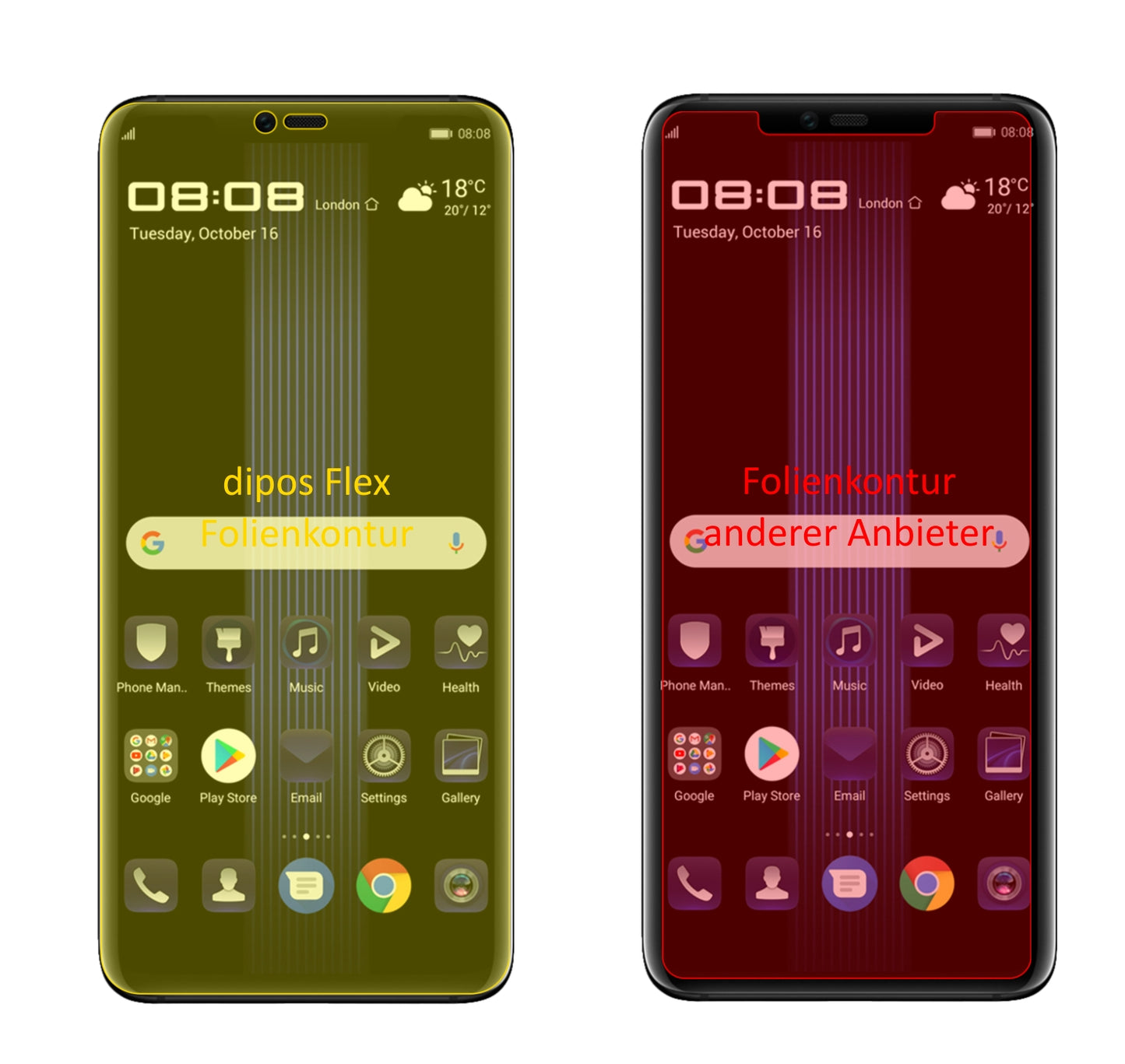 3D Full Cover Displayschutzfolie: Case-freundlicher Schutz mit perfekter Passform für dein Display.