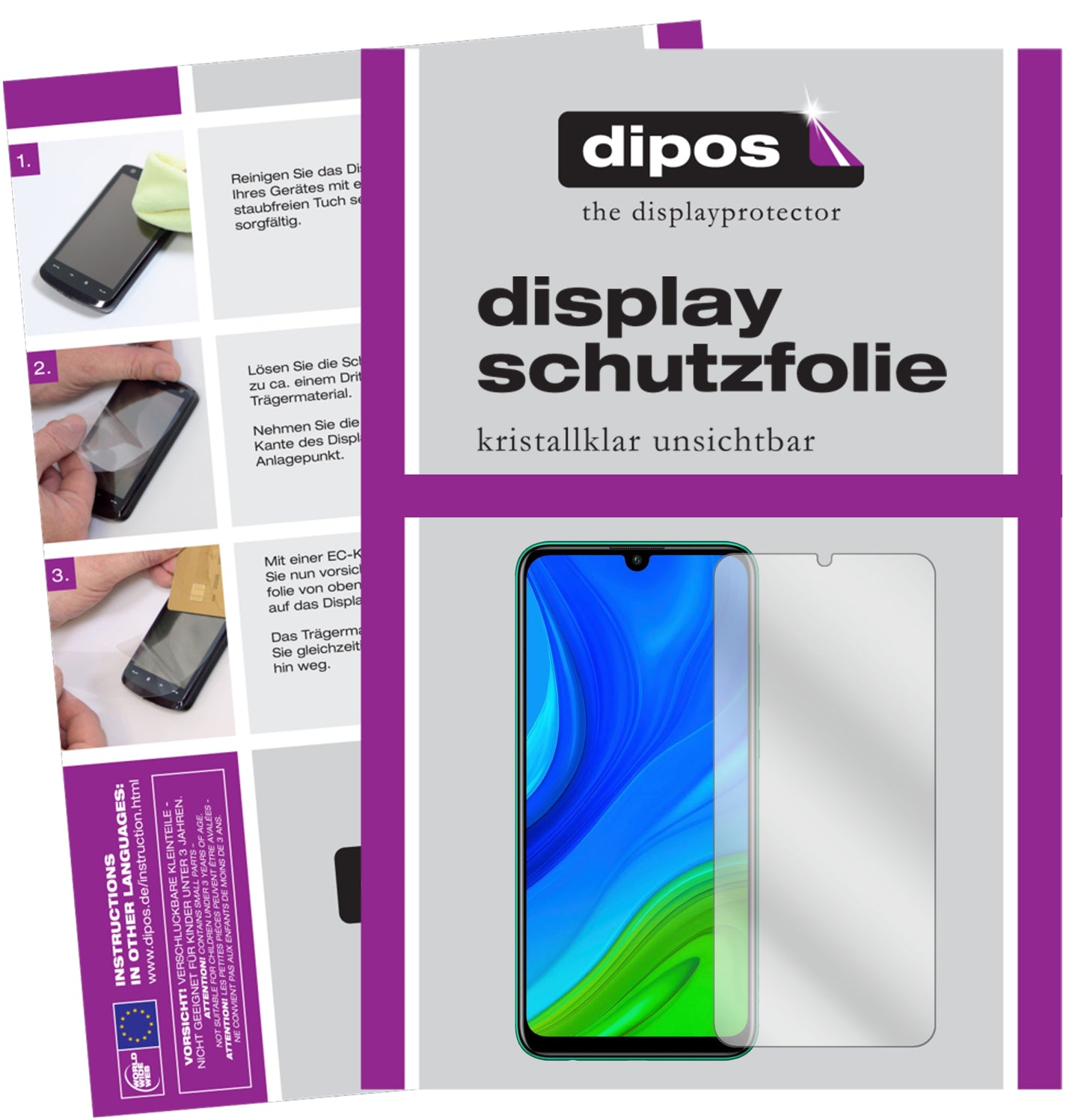Kristallklare, dünne Schutzfolie: Kratzfest & passgenau für Huawei-P Smart (2020)