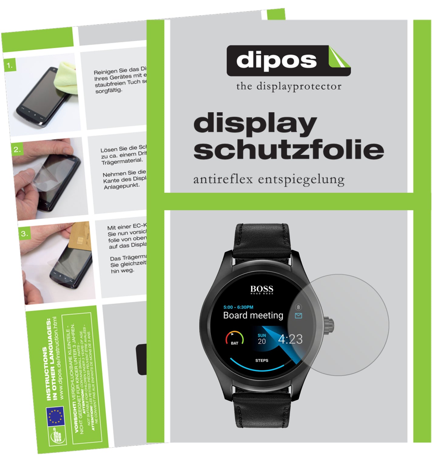 Mattes Panzerglas: Schutz vor Brüchen, Fingerabdrücken und Bildschirmblendung für Hugo-Boss Touch