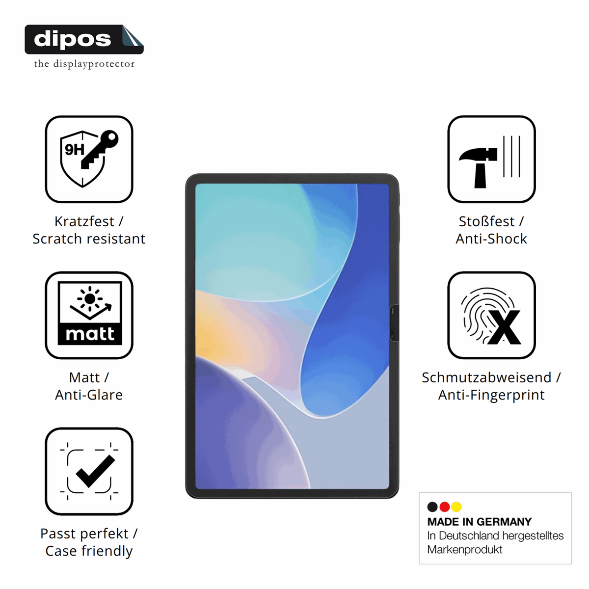 Displayschutz hergestellt in Deutschland, höchste Qualität made in Germany