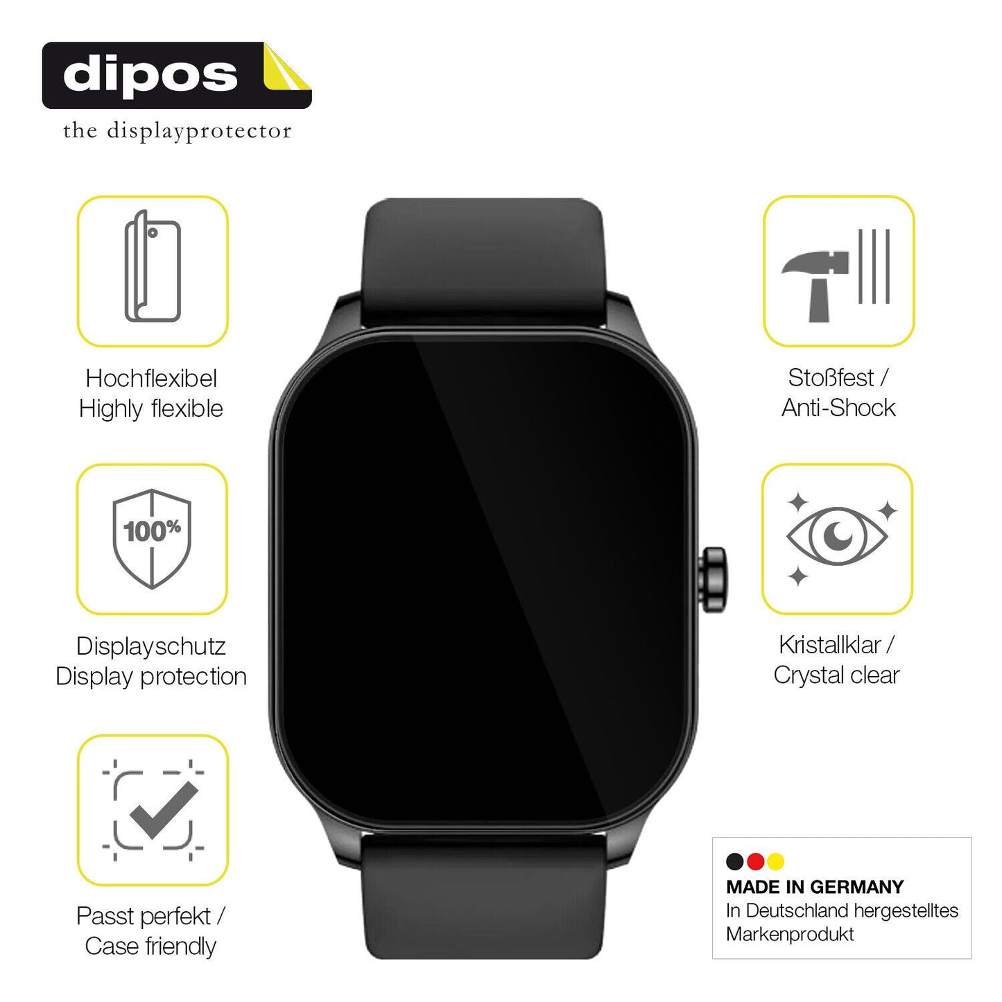 2x 3D Full Cover Schutzfolie für Amazfit Pop 3s (7)
