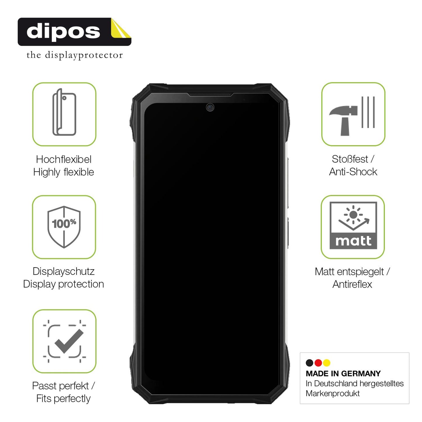 2x Full Cover Schutzfolie matt für Doogee S89 Pro (7)