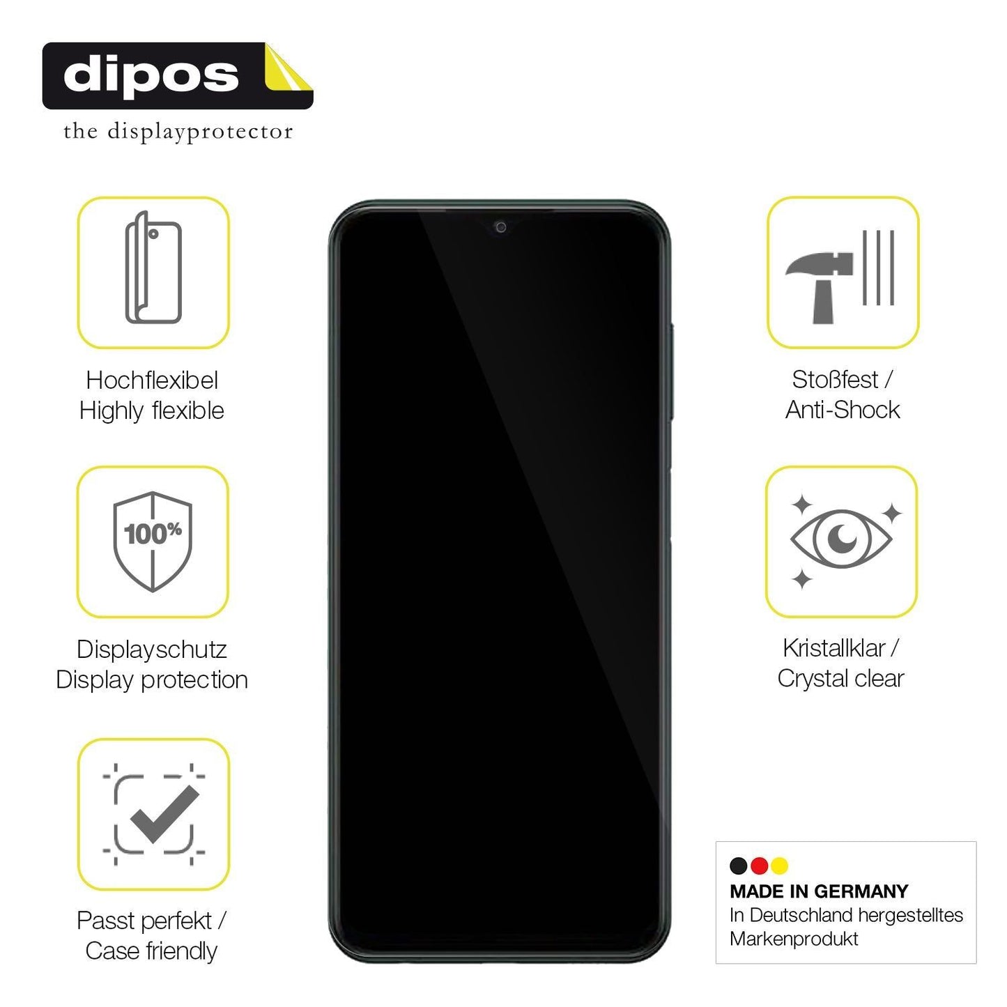 2x 3D Full Cover Schutzfolie für itel A60 (7)