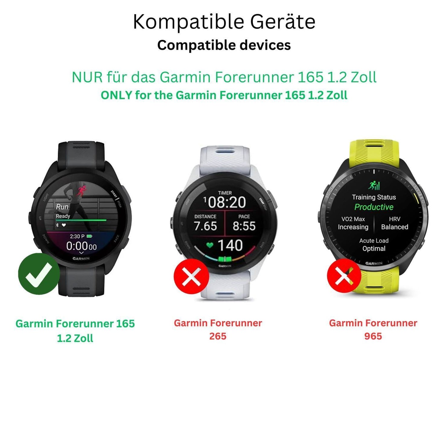 2x 9H Schutzfolie für Garmin Forerunner 165 Panzer (8)