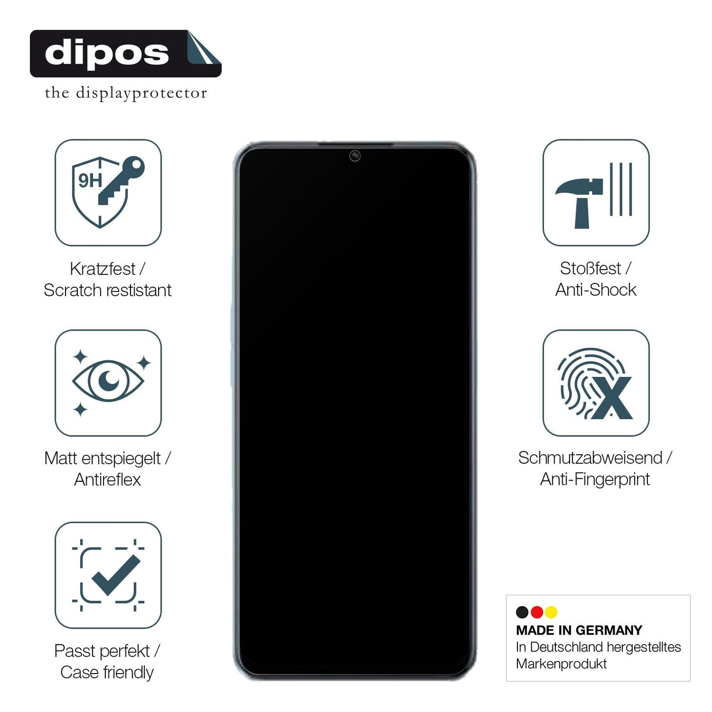 2x 9H Schutzfolie matt für OPPO A58x Panzerfolie (7)
