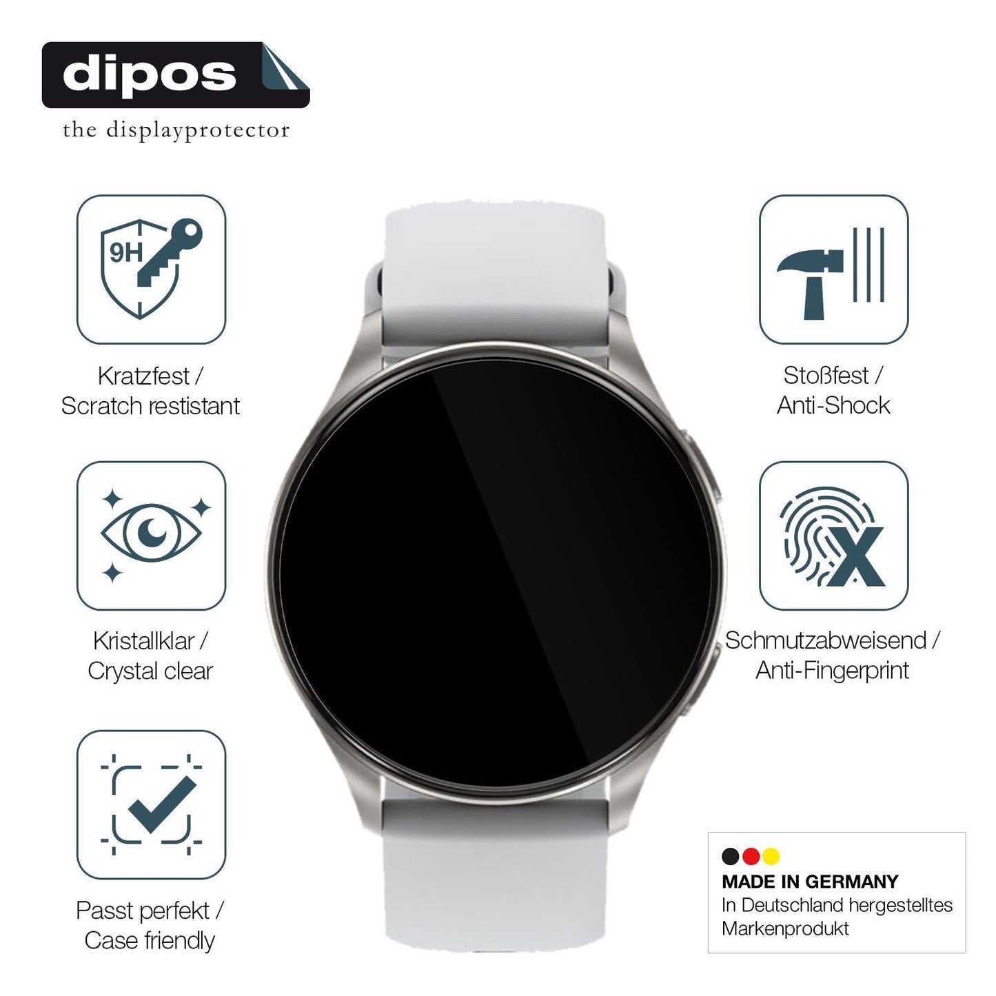 2x 9H Schutzfolie für Baolubao W60 Smartwatch Panz (7)