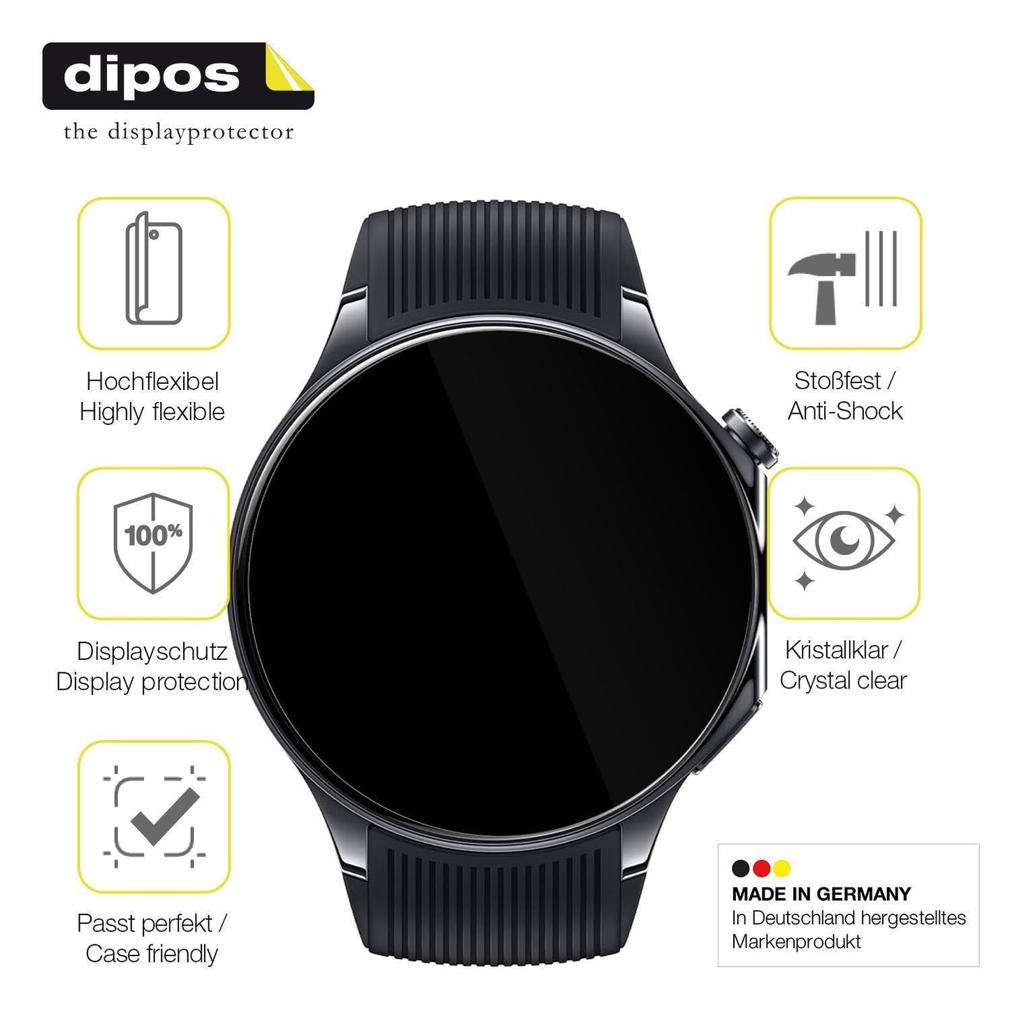 2x 3D Full Cover Schutzfolie für Oppo Watch X2 (7)