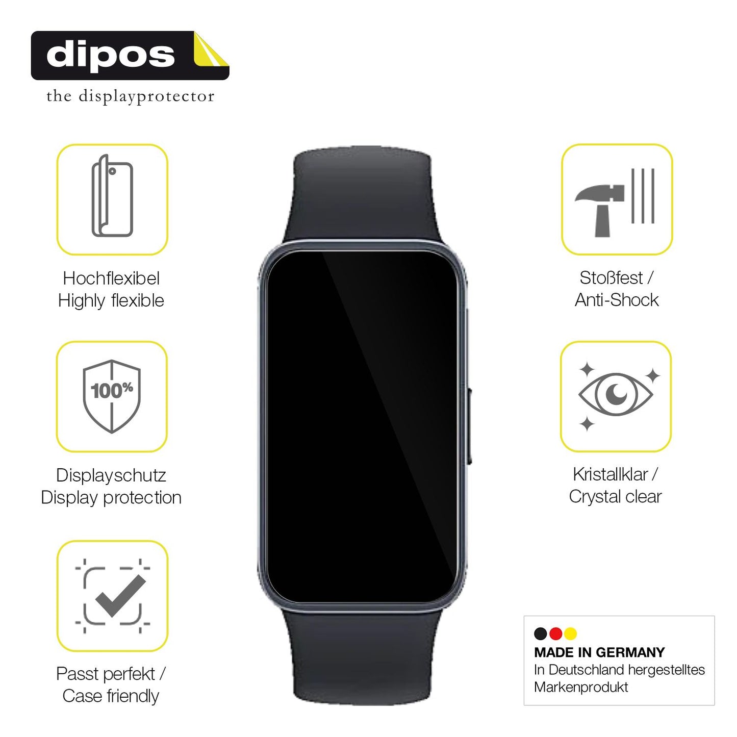 2x 3D Full Cover Schutzfolie für Huawei Band 10 (7)