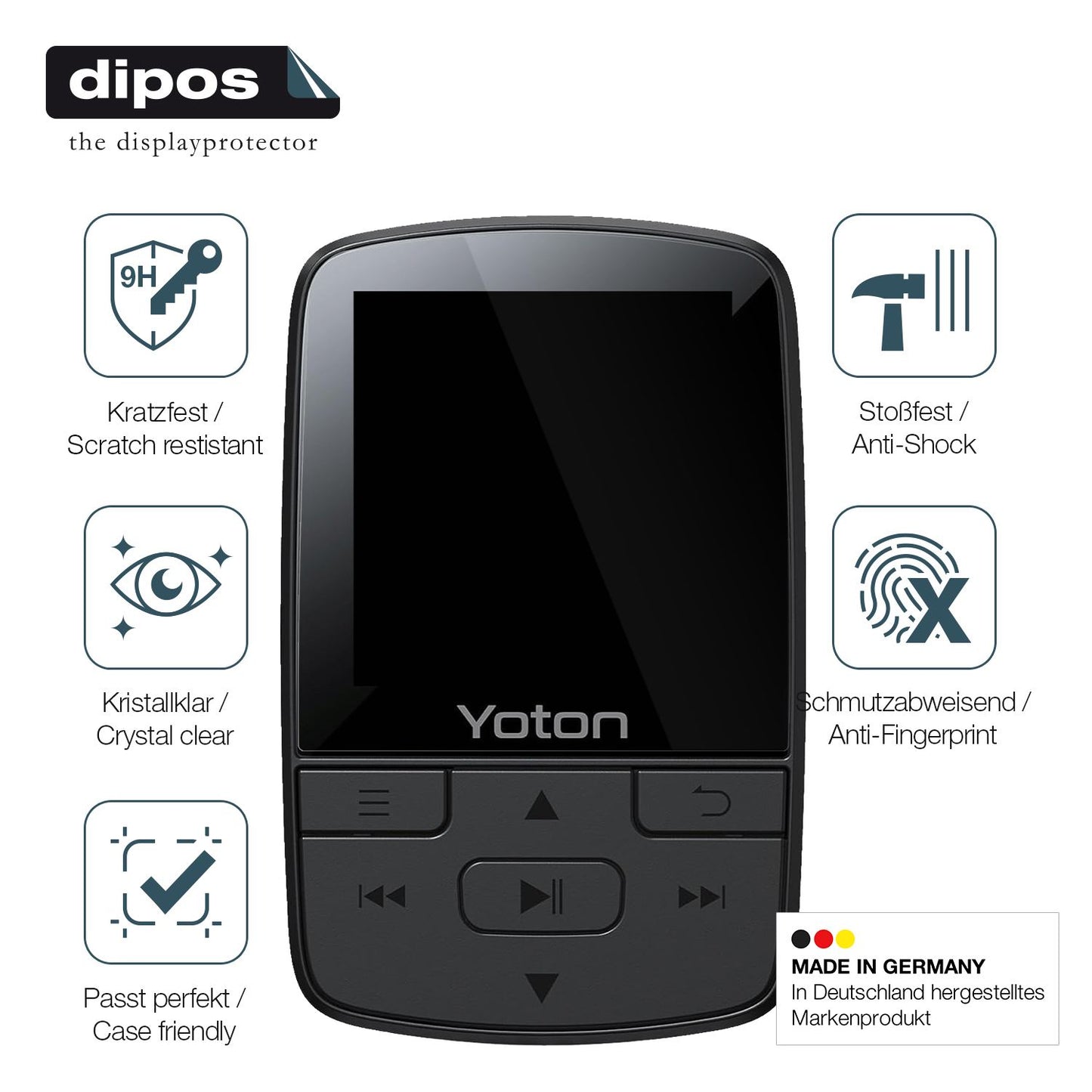 2x 9H Schutzfolie für YOTON YM03 MP3-Player Panzer (7)