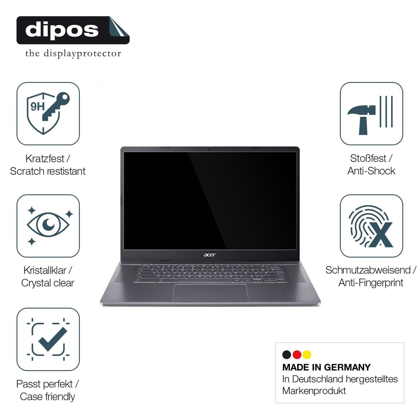 2x 9H Schutzfolie für Acer Chromebook Plus 515 Pan (7)