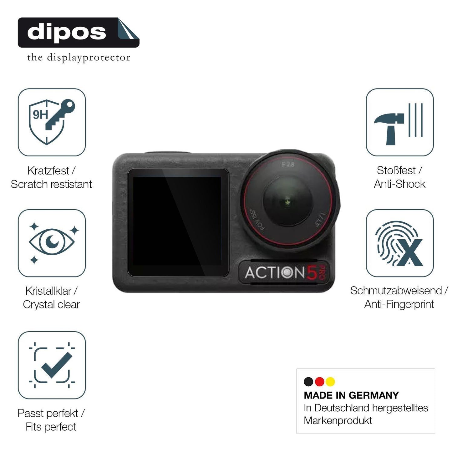 2x 9H Schutzfolie für Apexcam M80 Air Actioncam Pa (7)