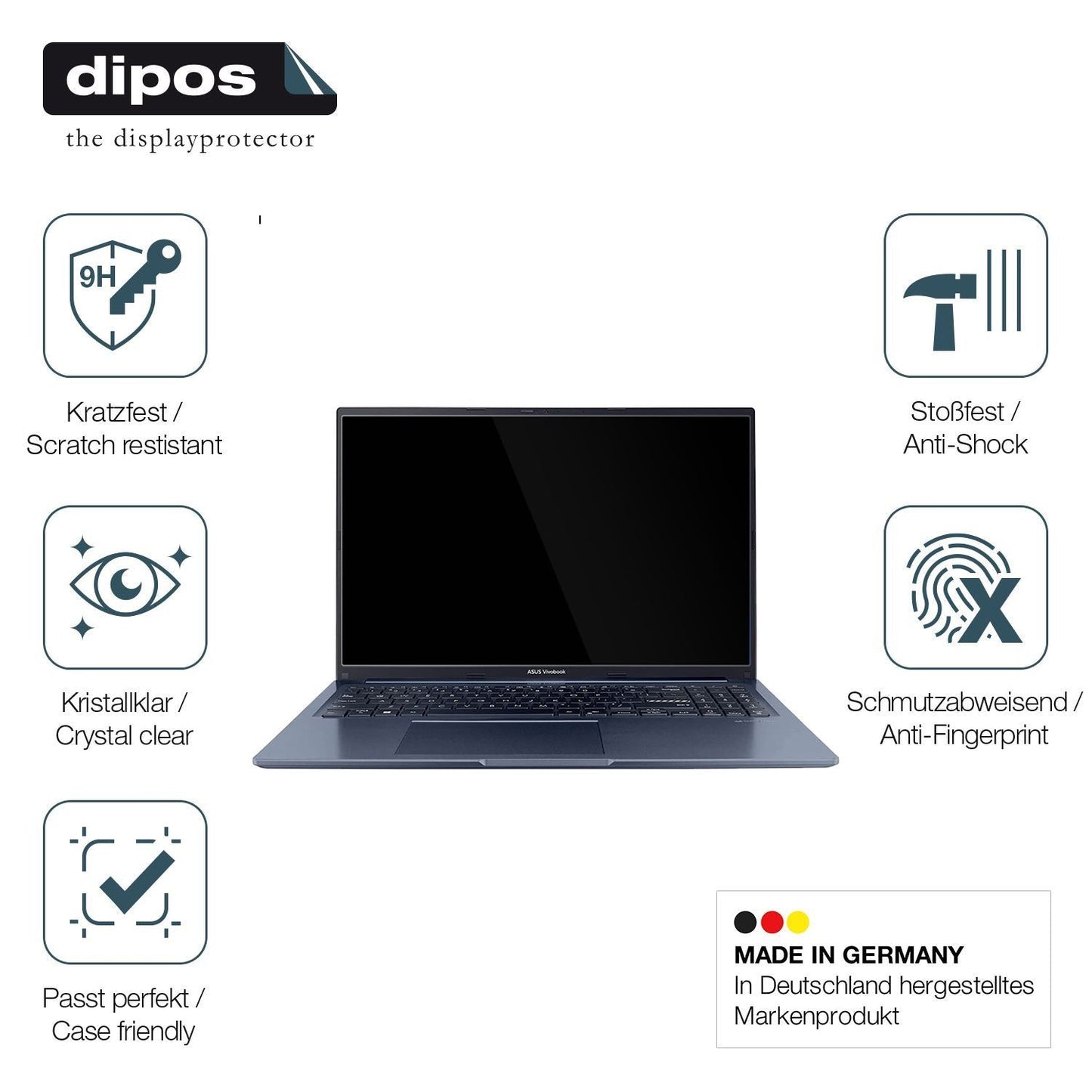 2x 9H Schutzfolie für Asus Vivobook 15 Panzerfolie (7)