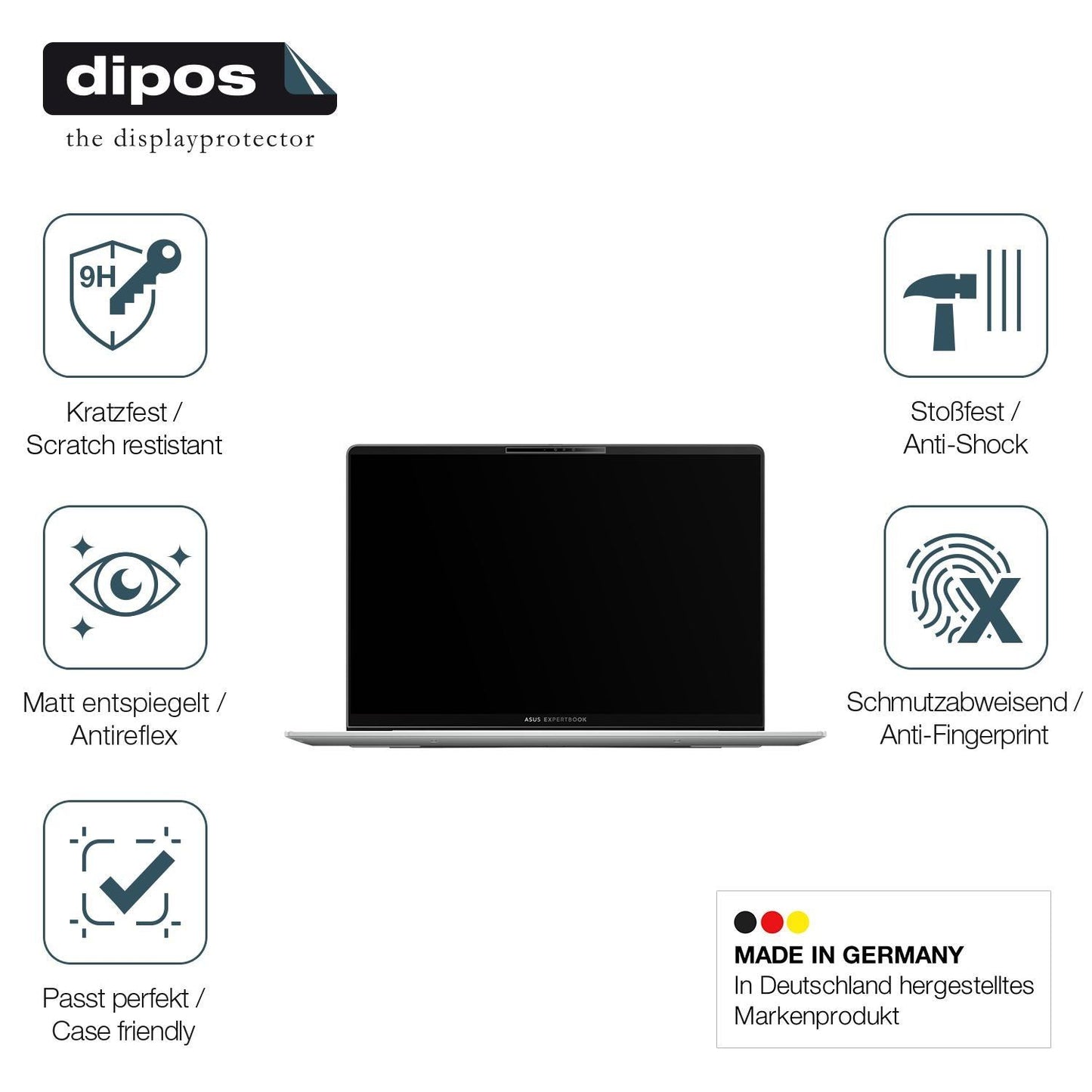 2x 9H Schutzfolie matt für Asus Expertbook P5 V540 (7)