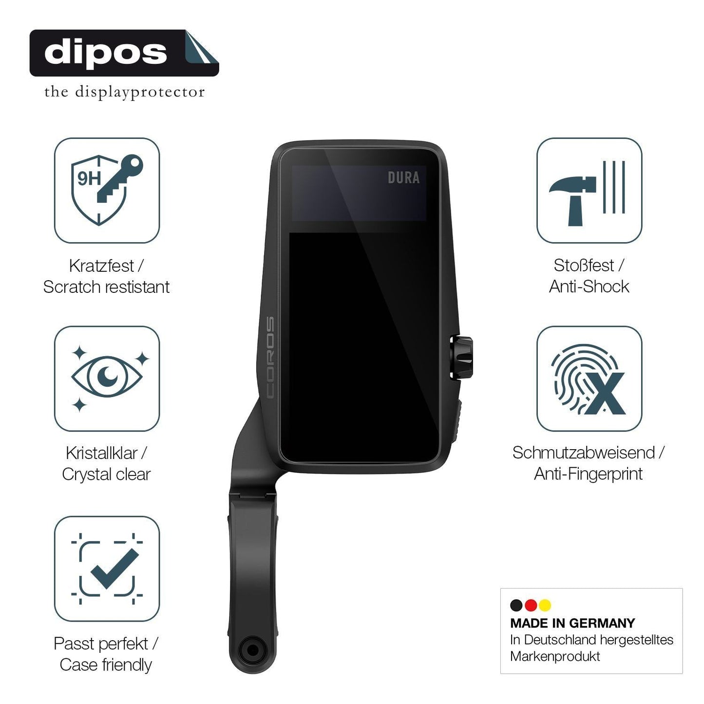 2x 9H Schutzfolie für Coros Dura Solar GPS Panzerf (7)