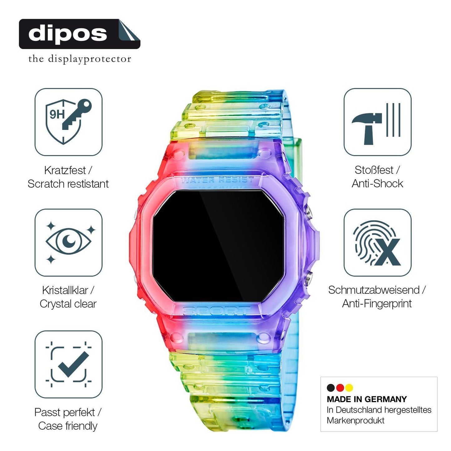 2x 9H Schutzfolie für Calypso Sport Watch K5874 6 (7)