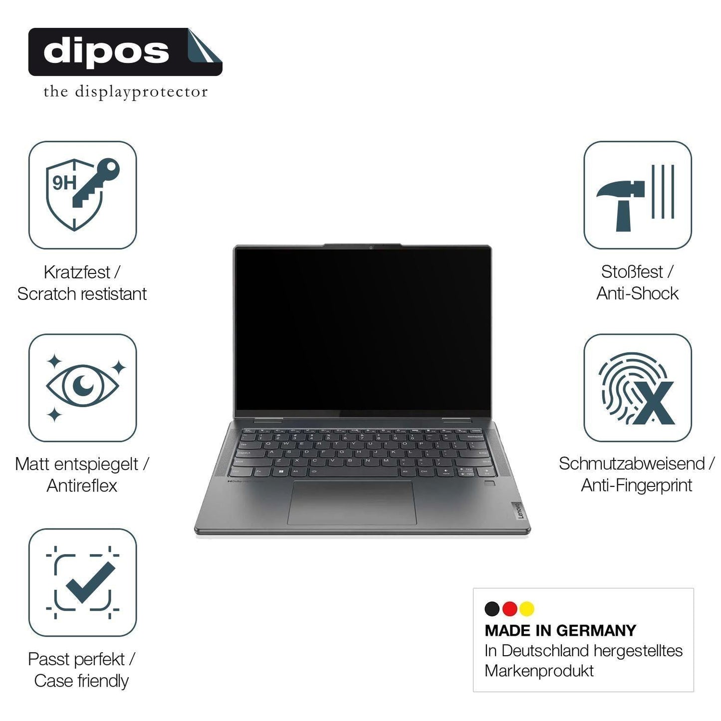 2x 9H Schutzfolie matt für Lenovo Yoga 7 14iAL7 14 (7)