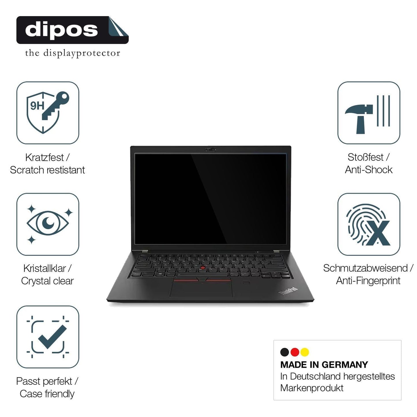 2x 9H Schutzfolie für Lenovo ThinkPad T480s Panzer (7)
