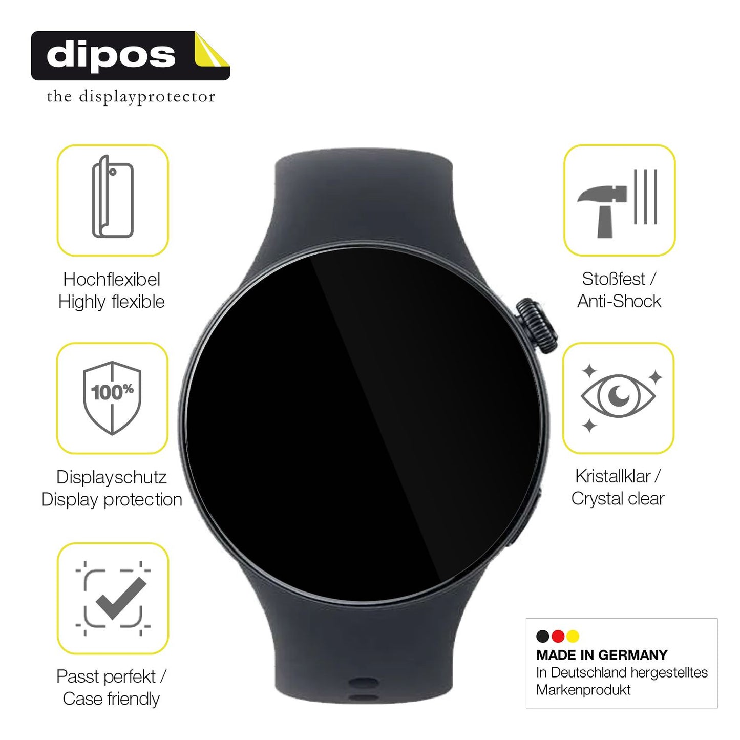 2x 3D Full Cover Schutzfolie für Vivo Watch 5 (7)