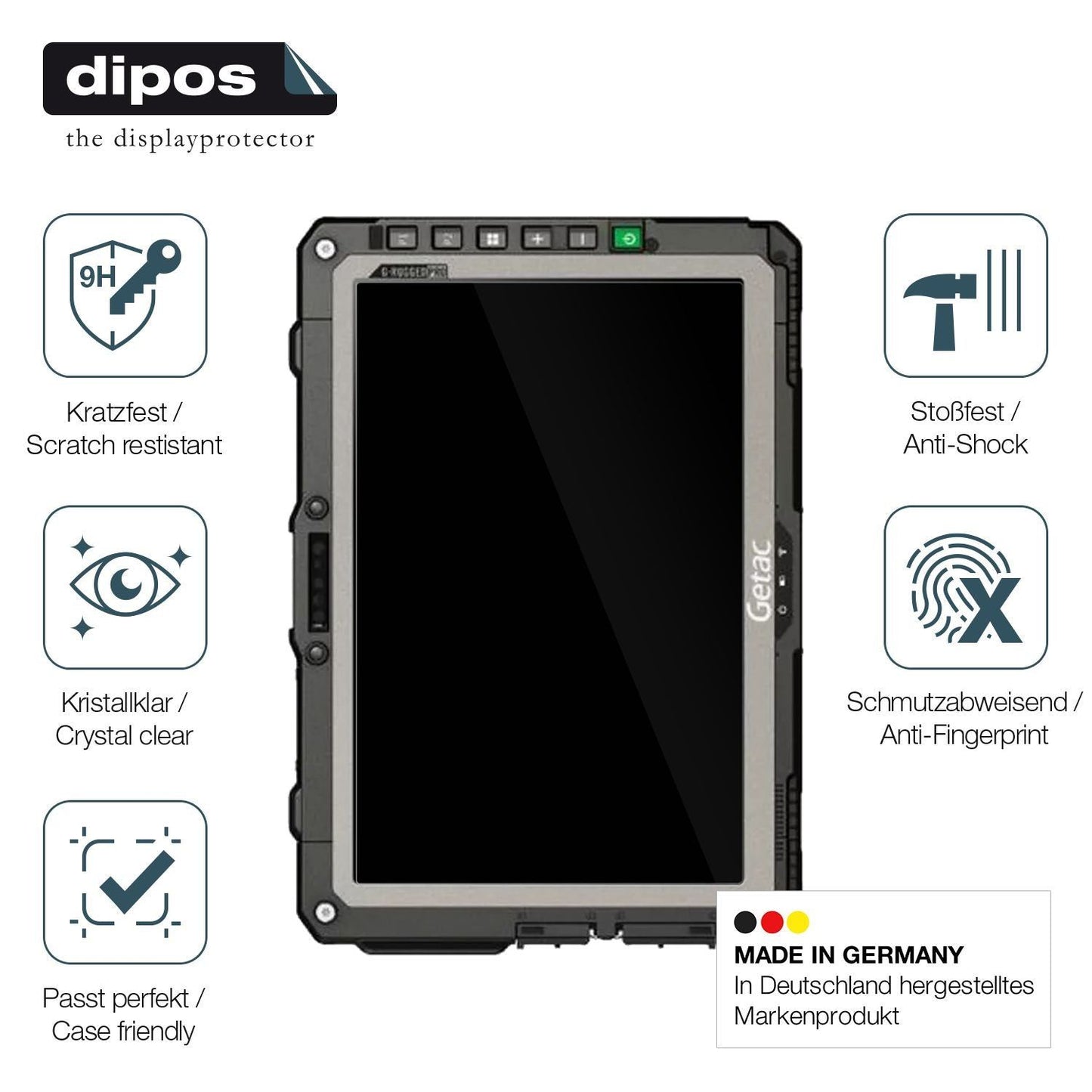 2x 9H Schutzfolie für Getac UX10 G3 Panzerfolie (7)