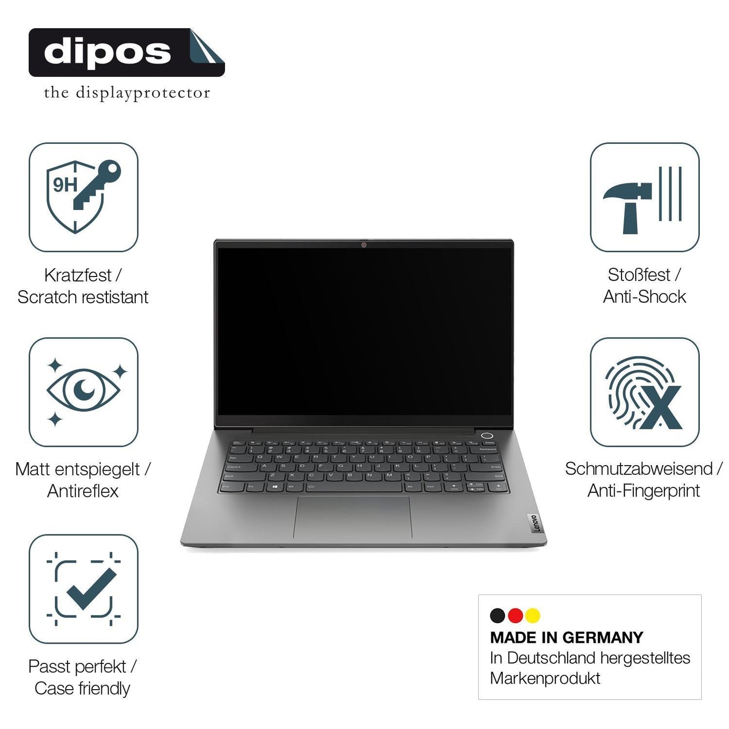 2x 9H Schutzfolie matt für Lenovo ThinkBook 14 Gen (7)