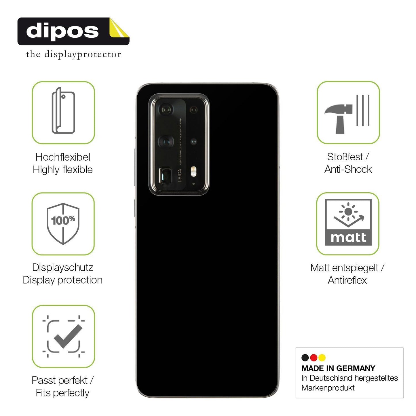 2x Full Cover Schutzfolie matt für Huawei P40 Pro (7)