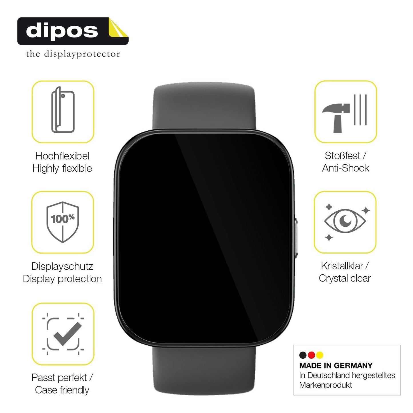 2x 3D Full Cover Schutzfolie für Amazfit bip5 38mm (7)