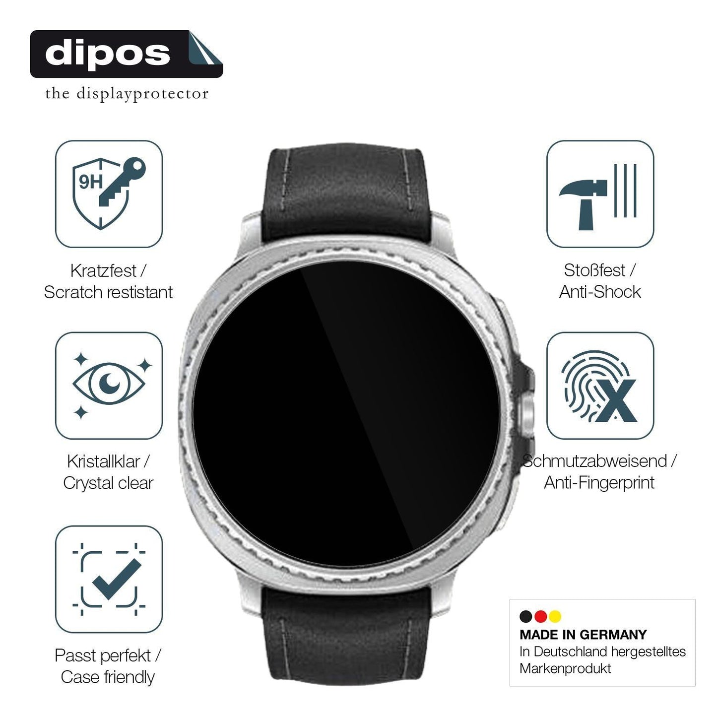 2x 9H Schutzfolie für Samsung Galaxy Watch8 Classi (7)