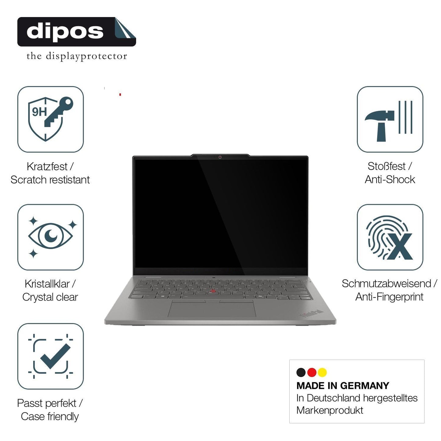 2x 9H Schutzfolie für Lenovo ThinkPad L13 Gen 6 Pa (7)