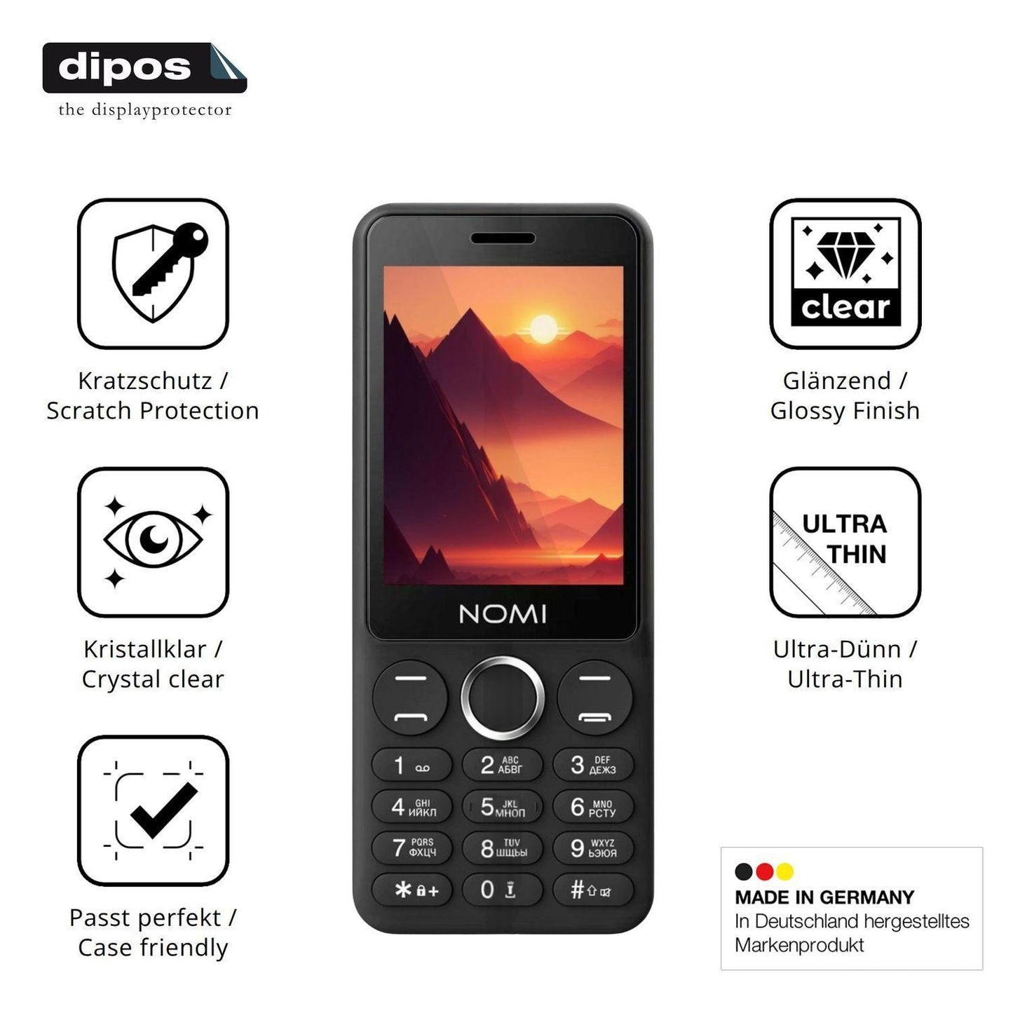 4x Schutzfolie klar für Nomi i2830 Display-Schutzf (7)