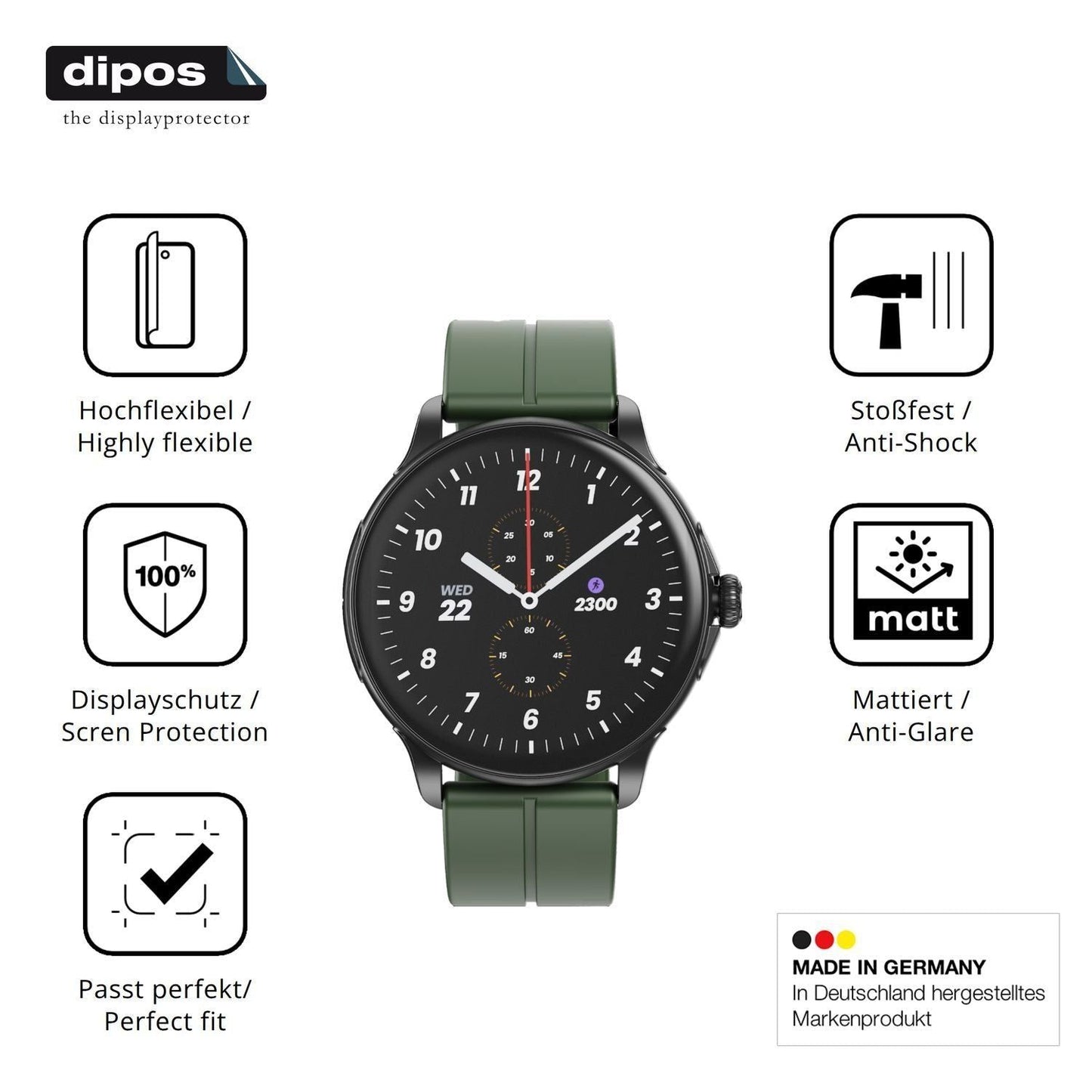 2x Full Cover Schutzfolie matt für HMD Watch X1 (7)