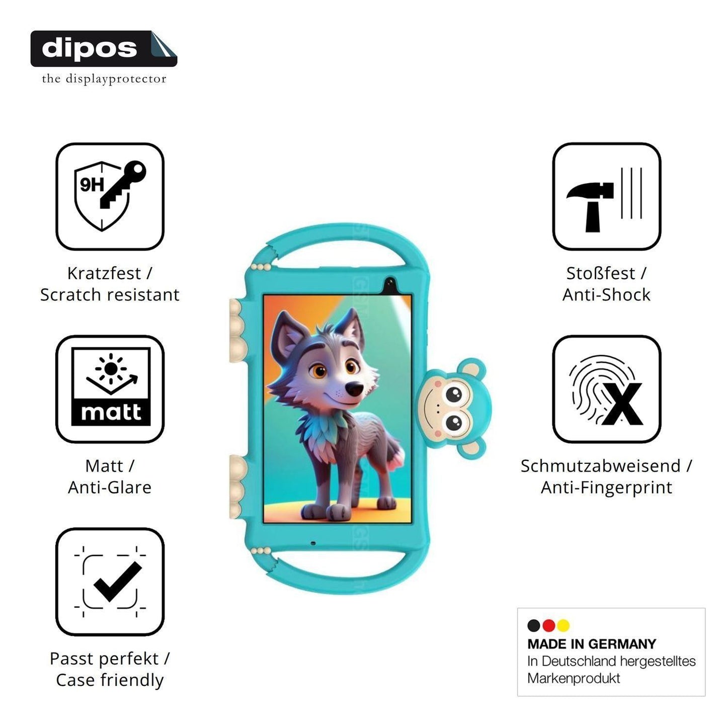 2x 9H Schutzfolie matt für Logicom Logikids Buddy (7)