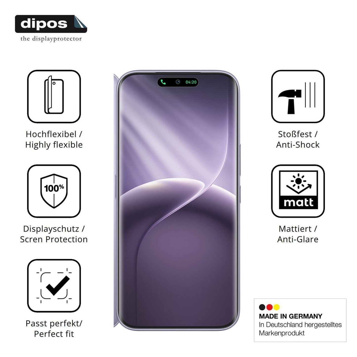 2x Full Cover Schutzfolie matt für Tecno Camon 50 (7)