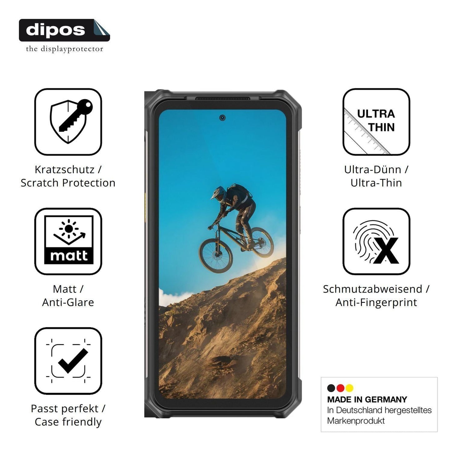 4x Schutzfolie matt für Ulefone RugKing 5 Pro Disp (7)