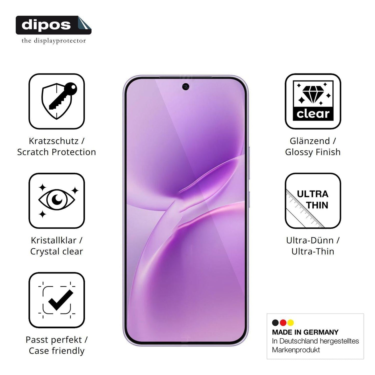 4x Schutzfolie klar für Vivo V70 FE Display-Schutz (7)