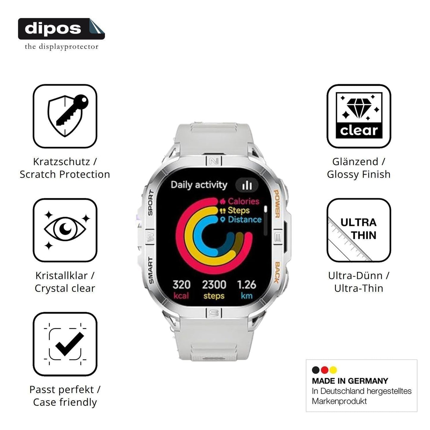 6x Schutzfolie klar für SUNKTA DM6 Display-Schutzf (7)