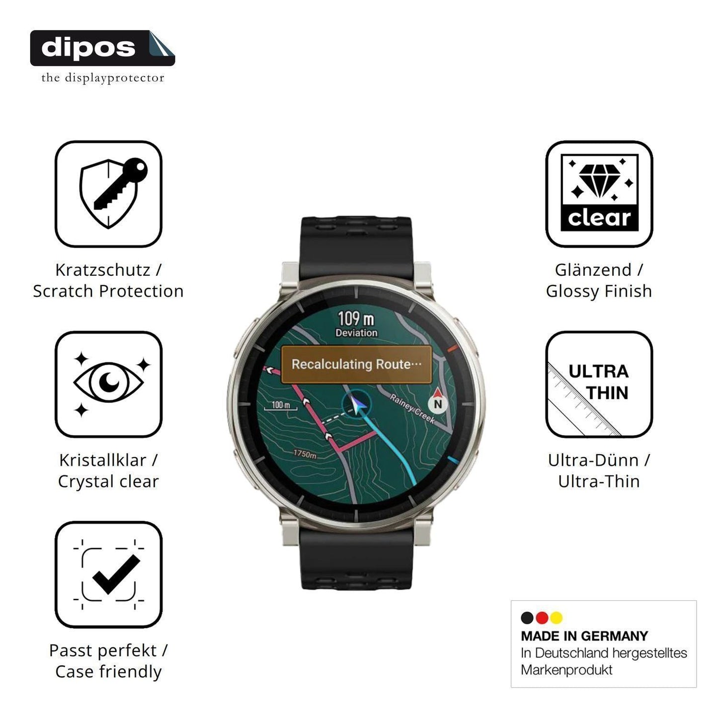 6x Schutzfolie klar für Amazfit Active 3 Premium D (7)