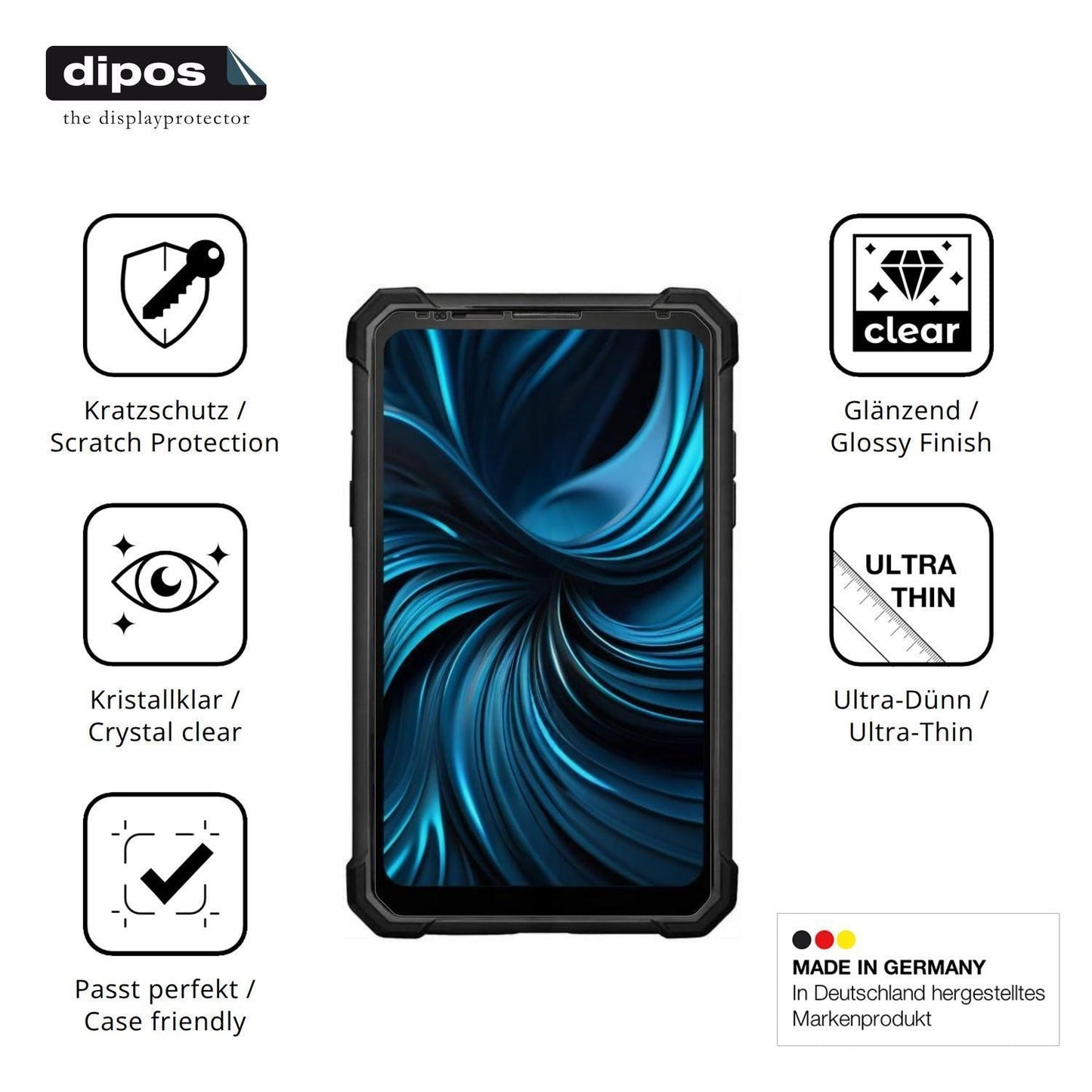 2x Schutzfolie klar für JCB Max T1 Display-Schutzf (7)