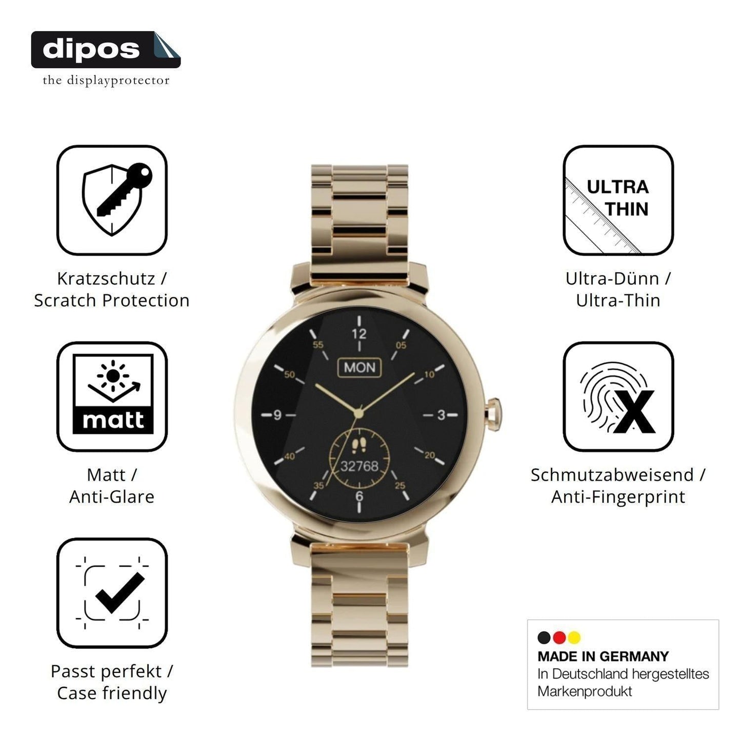 6x Schutzfolie matt für Zenwatch Lily Display-Schu (7)