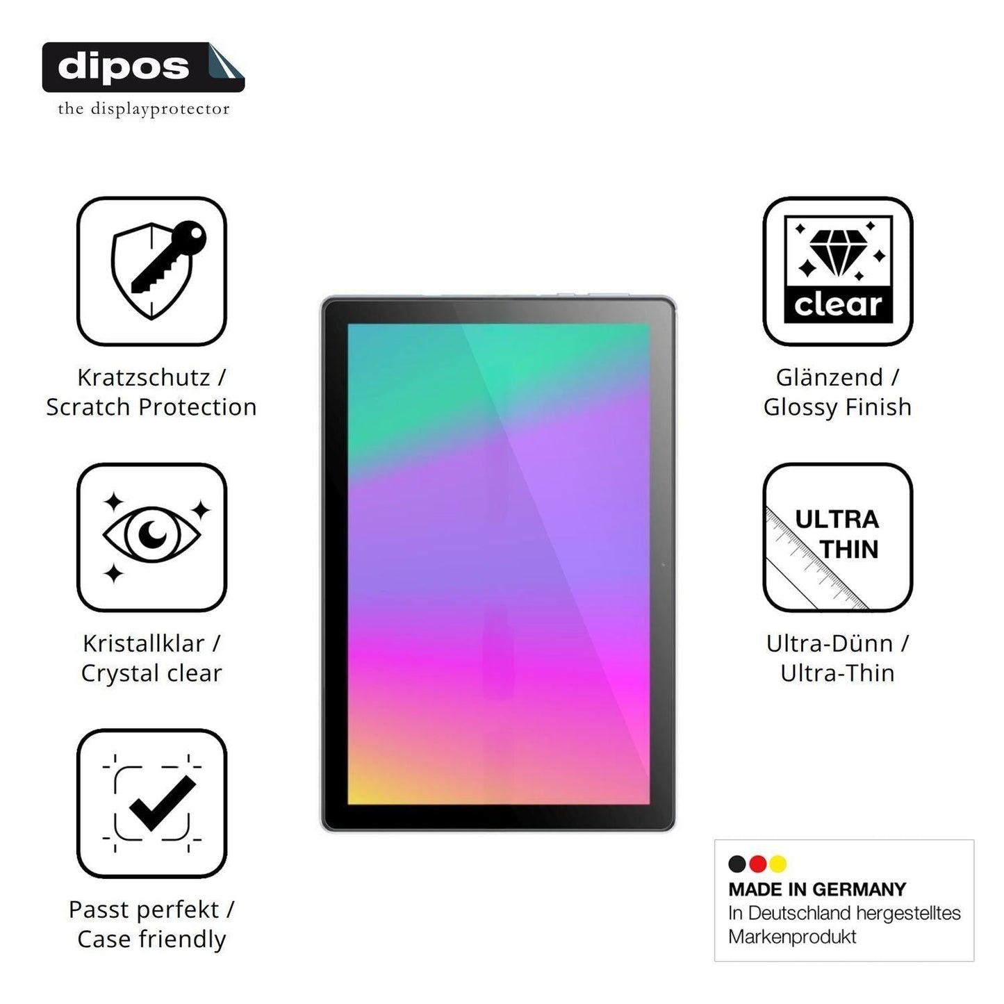 2x Schutzfolie klar für Digma Kids A10 Display-Sch (7)