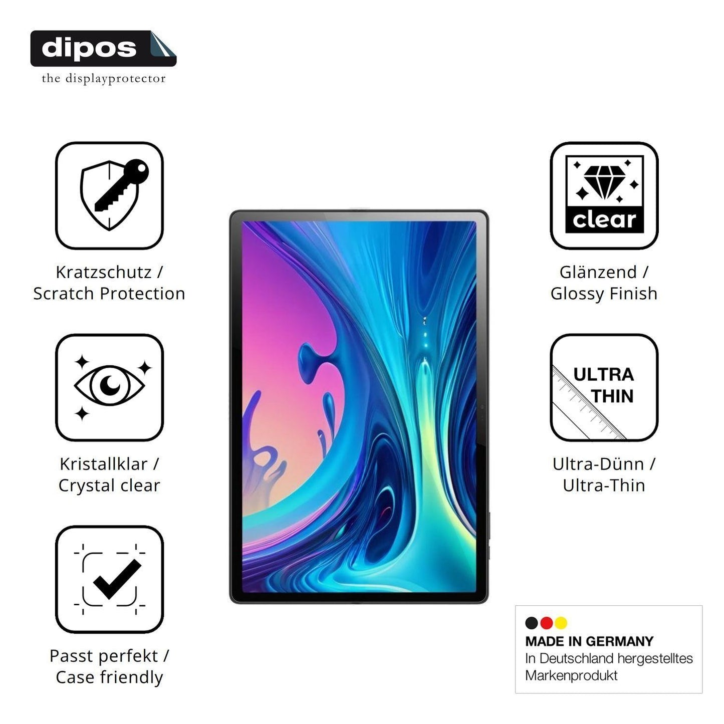 2x Schutzfolie klar für Logicom Tab XL 14 Display- (7)