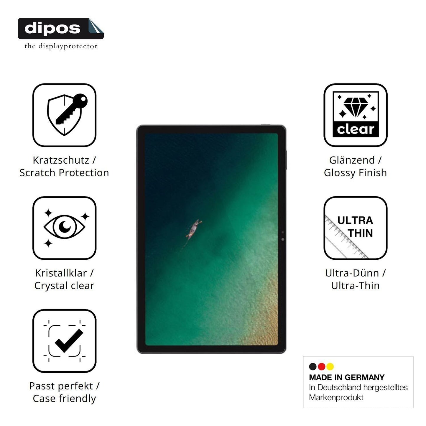 2x Schutzfolie klar für ZTE Pad X1102N Display-Sch (7)