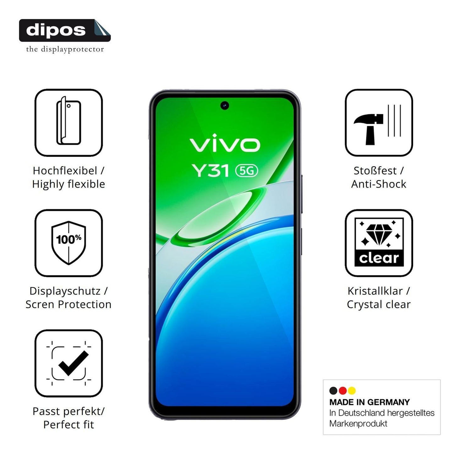 2x 3D Full Cover Schutzfolie für Vivo Y31e 5G (7)
