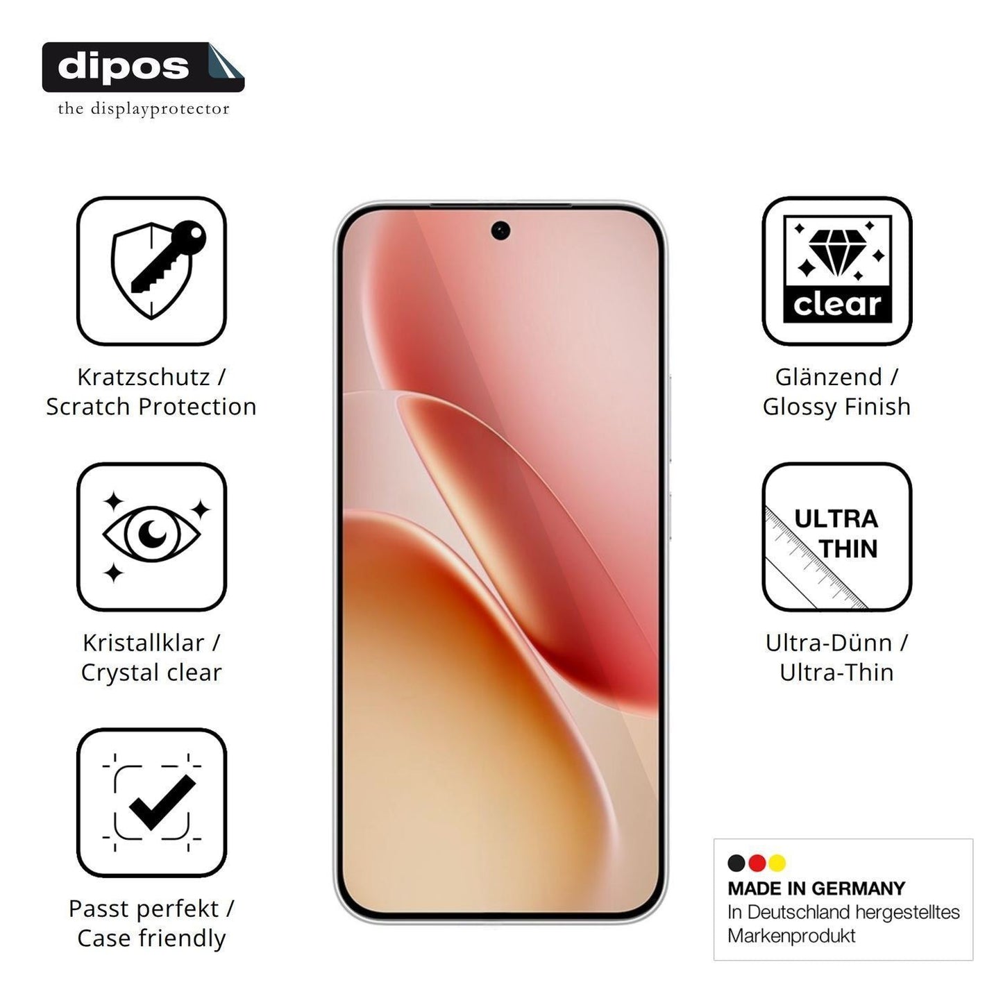 4x Schutzfolie klar für iQOO Z11 Display-Schutzfol (7)