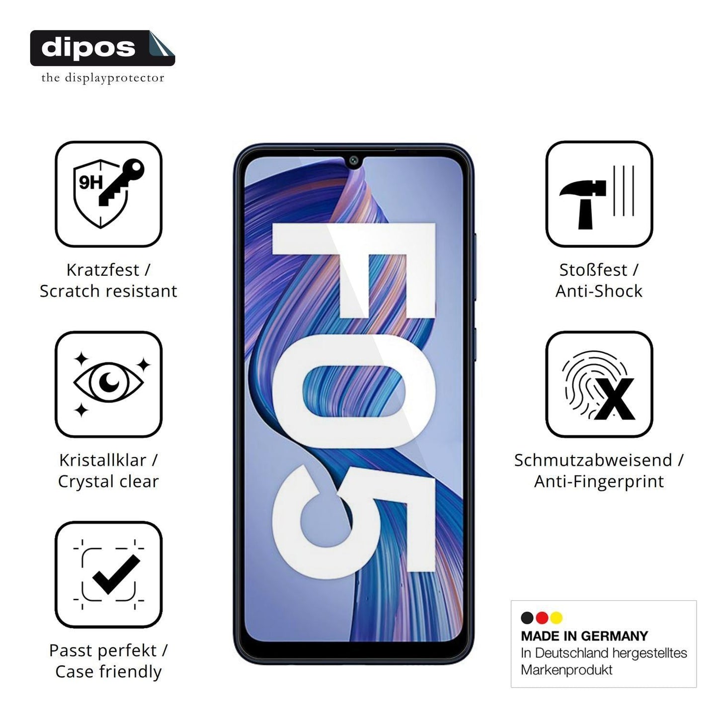 2x 9H Schutzfolie für Samsung Galaxy F05 Panzerfol (7)