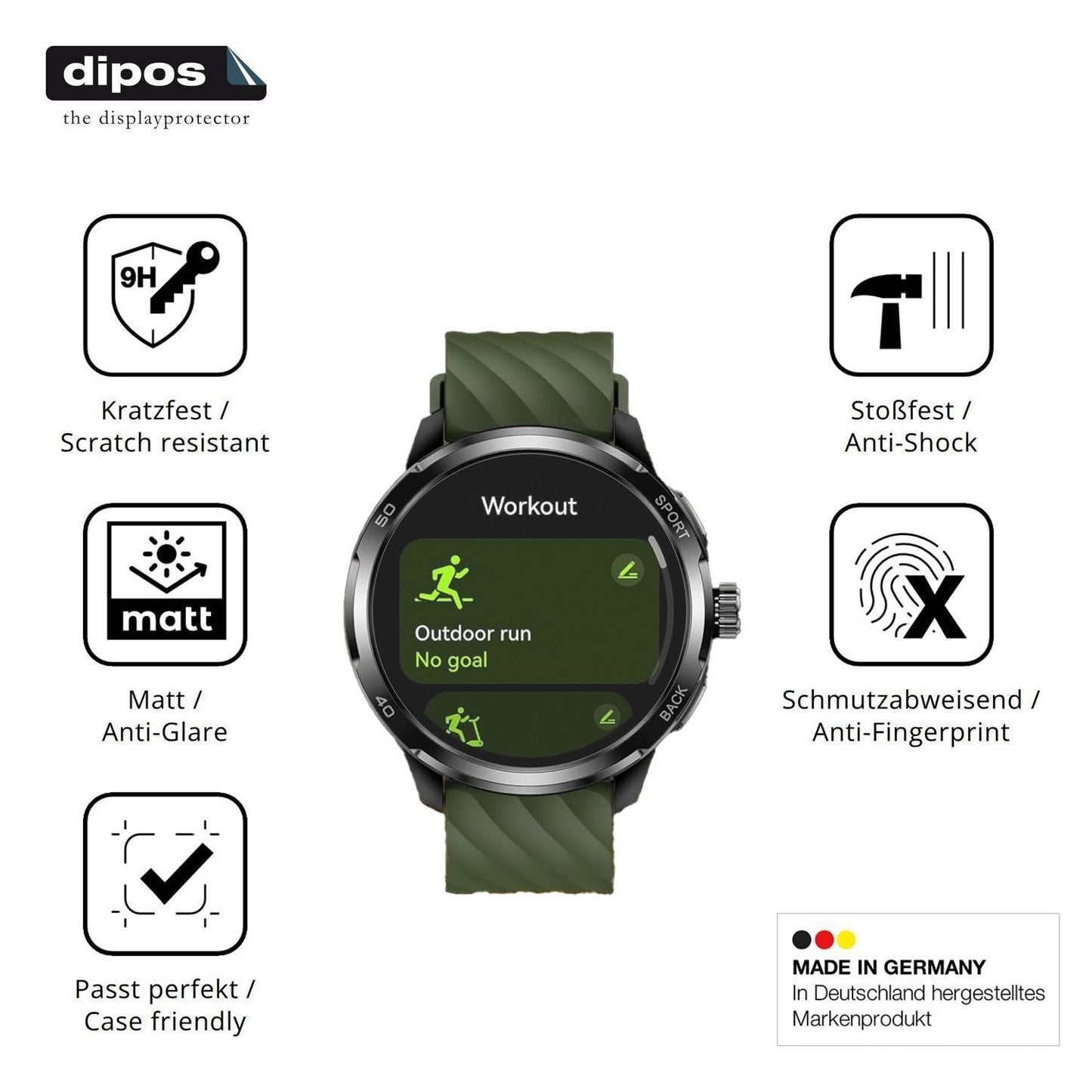 2x 9H Schutzfolie matt für Ulefone Armor Watch Pro (7)