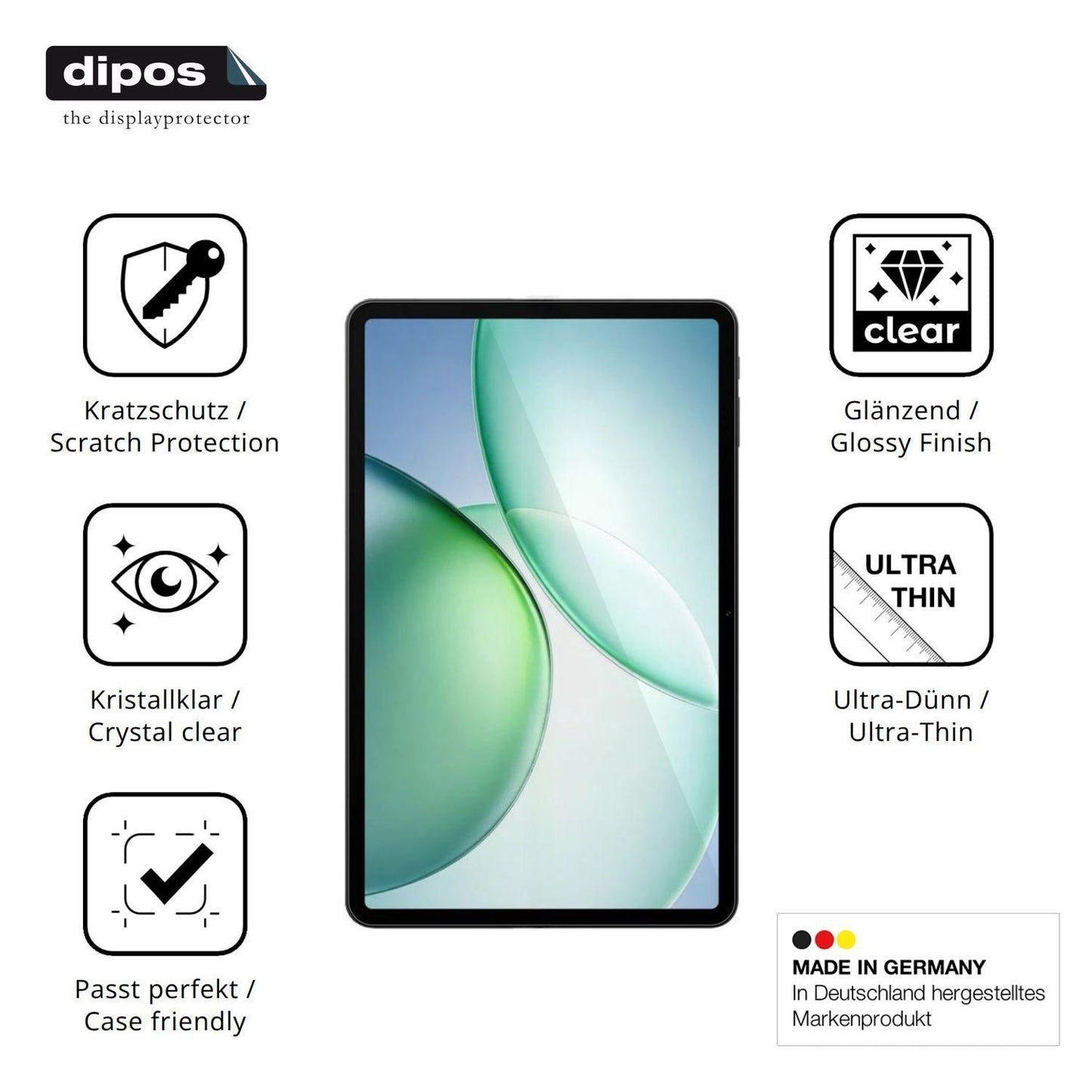 2x Schutzfolie klar für Pockam P12 Pro Display-Sch (7)