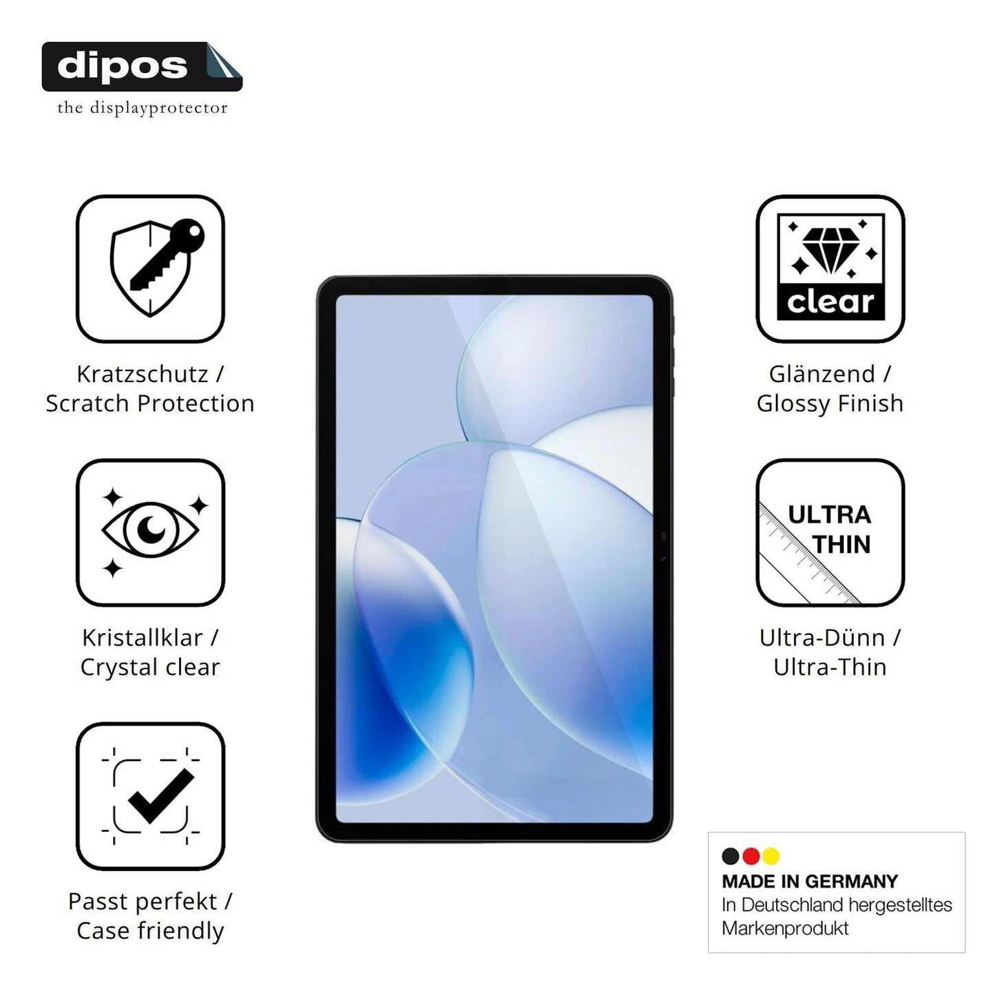 2x Schutzfolie klar für Pockam P12 Display-Schutzf (7)