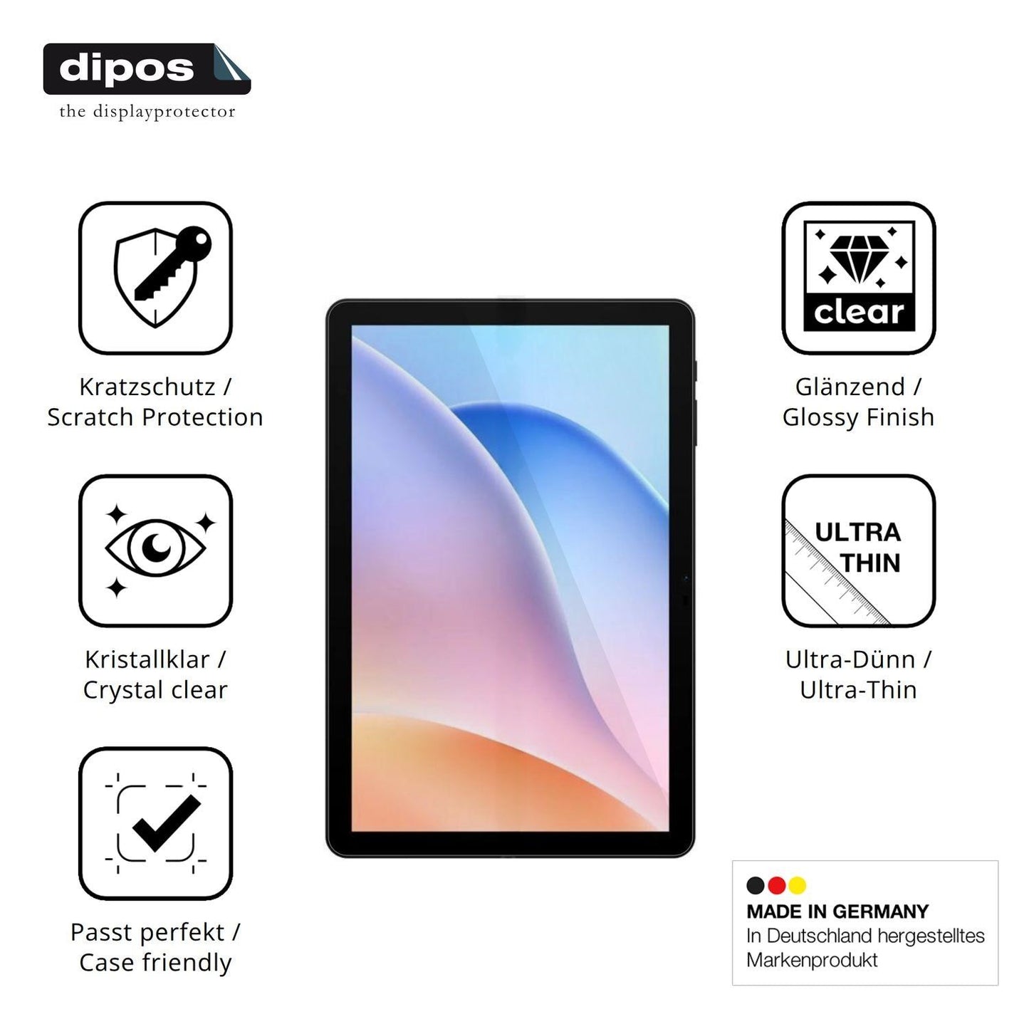 2x Schutzfolie klar für Pockam P10 Pro Display-Sch (7)